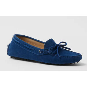 NEW ANN TAYLOR AT WEEKEND NAVY BLUE SUEDE DRIVING MOCCASINS FLATS SHOES SZ 7